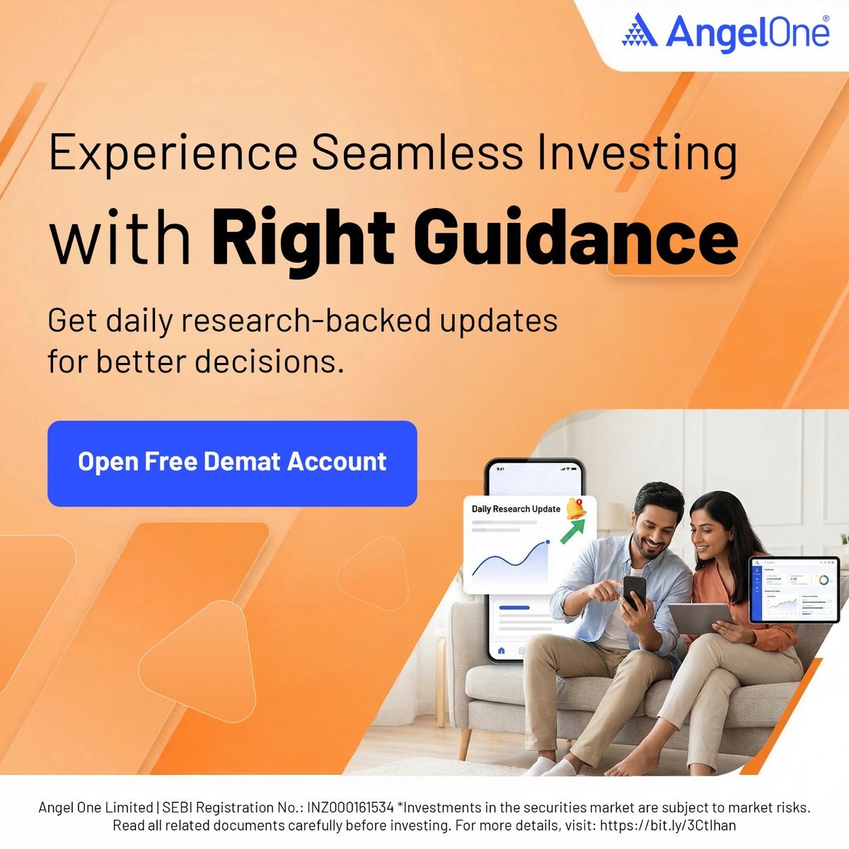Experience seamless investing with daily research-backed updates from Angel One